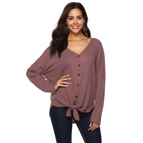 Out From Under Jojo Oversized  Button-Front Top - Picture 6 of 8